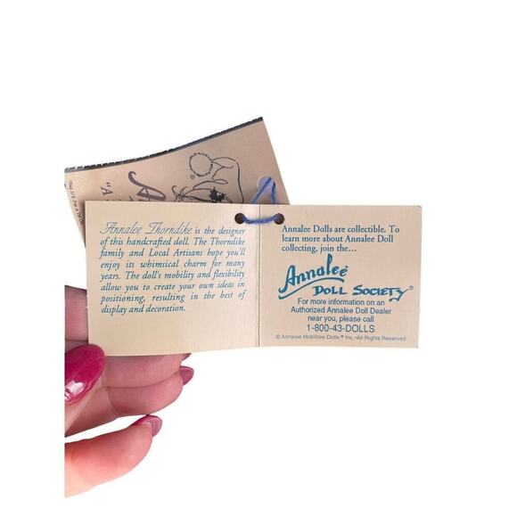 ANNALEE 13" Sally's Snow Friend ~ Girl In Pink Coat w Snowball USA Vintage 1999 - Picture 9 of 10